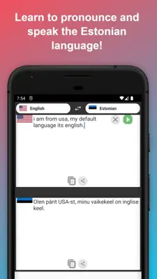 English to Estonian Translator android App screenshot 1